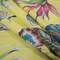 1 Yard Vibrant Yellow Cotton Poplin Fabric with Hand-Drawn Floral Print